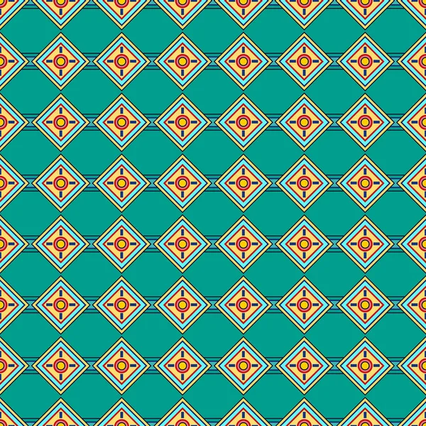 エスニック ・ スタイルで幾何学的なシームレス パターン — ストックベクタ