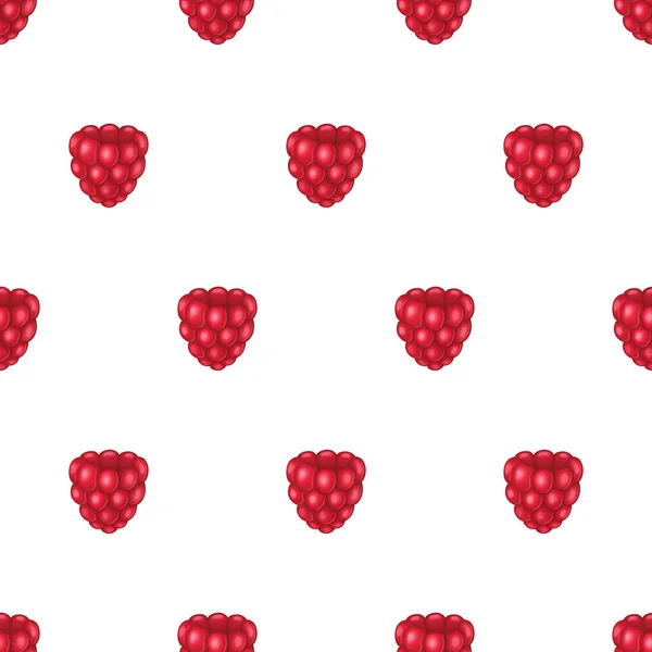 Pola mulus dengan raspberry. Ilustrasi realistis vektor - Stok Vektor