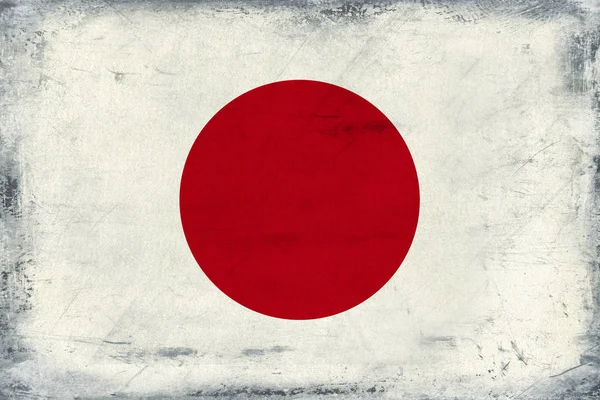 Vintage Nationale Vlag Van Japan Achtergrond — Stockfoto