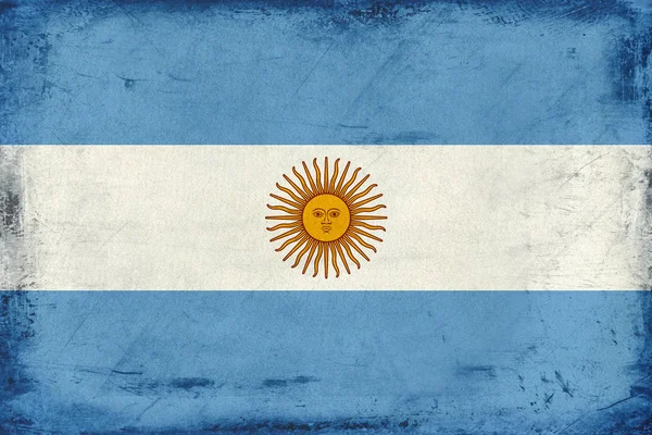 Bandeira Nacional Vintage Fundo Argentina — Fotografia de Stock