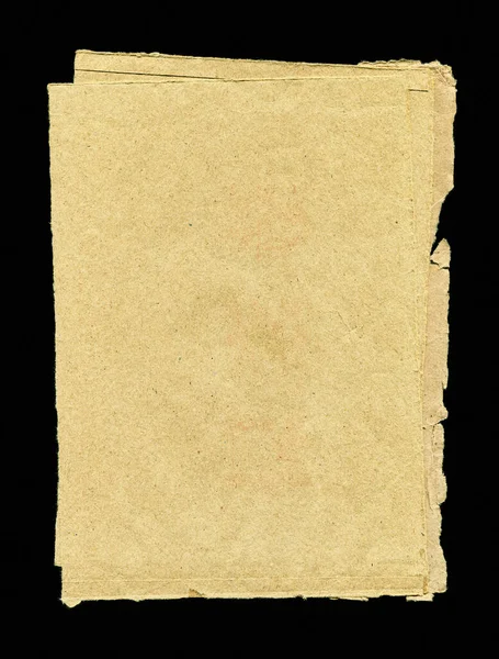 Prázdné Zmačkaný Hnědý Papír Texturované Pozadí Izolované — Stock fotografie