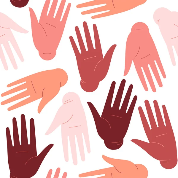 Patrón de costuras de los gestos de las manos — Archivo Imágenes Vectoriales