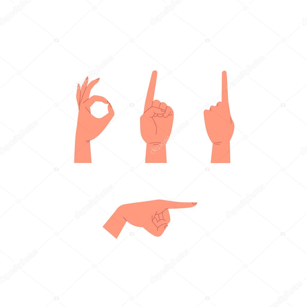 Collection of gesture icons