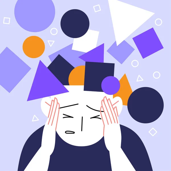 Anxiety attack flat illustration