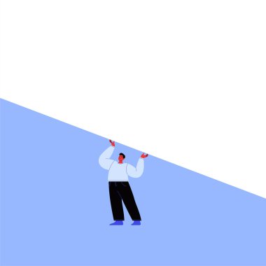 Elinde boş bir sayfa tutan biri.