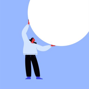 Elinde boş bir sayfa tutan biri.