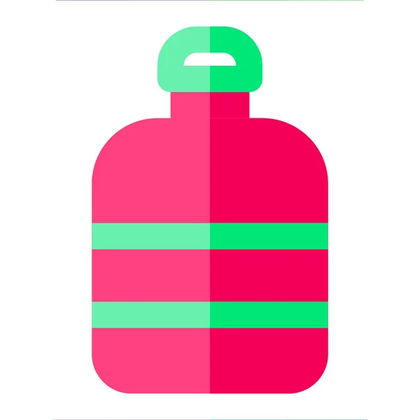 Láhev zelené růžové ploché styl ikony pro všechny projekt — Stockový vektor
