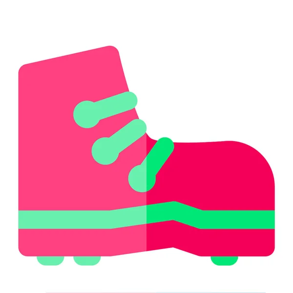 Boot icône de style plat rose vert pour tous les projets — Image vectorielle