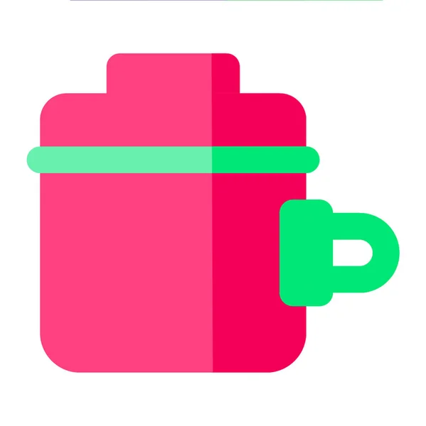 Pan ikon lapos stílusú rózsaszín zöld minden projekt — Stock Vector