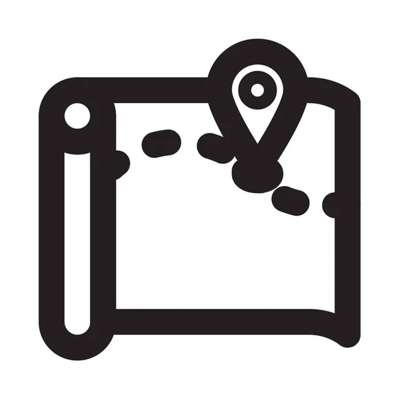 Maps icon line style für alle Projekte — Stockvektor
