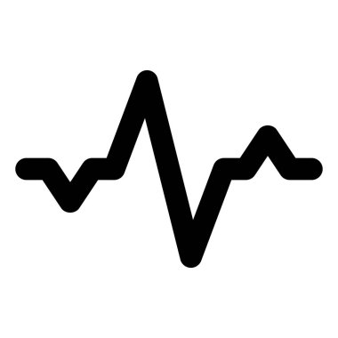 Kalp hızı simgesi tüm proje için çizgi stili