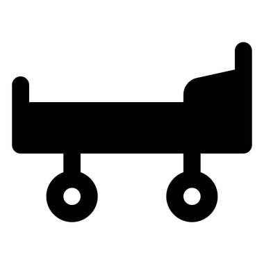 Yatak simgesi, projeniz için katı tarzı