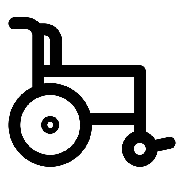Tekerlekli sandalye simge tüm proje için çizgi stili — Stok Vektör