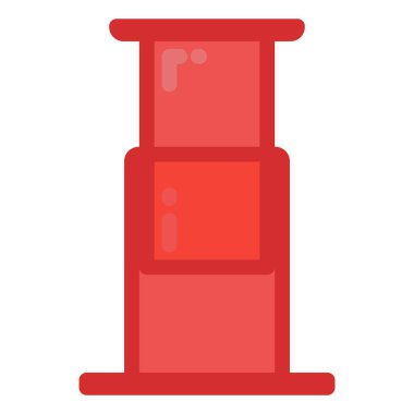 Aeropress simgesi ile dolu çizgi stili