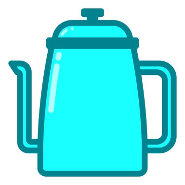 Dolu çizgi tarzı ile Kettle simgesi