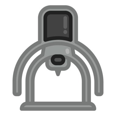 Dolu çizgi tarzı ile Rok Presso simgesi