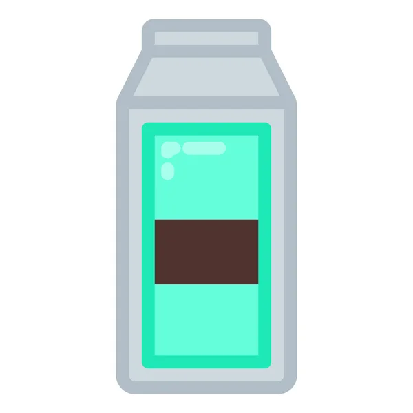Ícone de caixa de leite com estilo de linha preenchida — Fotografia de Stock
