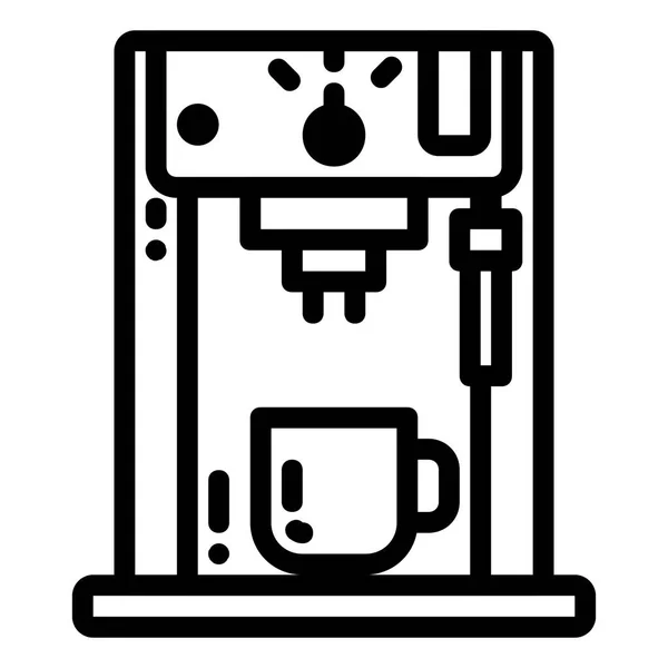 Koffie machine-symbool met de lijnstijl — Stockvector