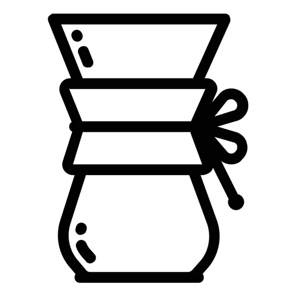 Icono de filtro de café con estilo de línea — Archivo Imágenes Vectoriales