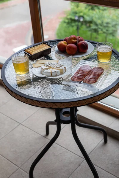 Masada Camembert, şeftali ve elma şarabı cam 