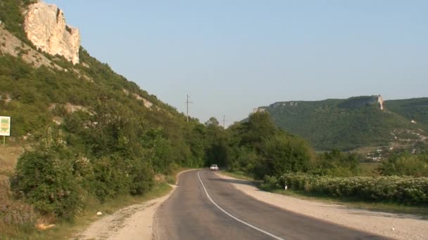 克里米亚山区道路 — 图库视频影像