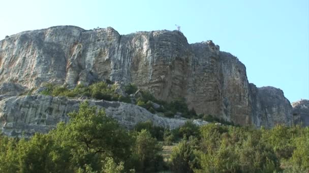 Κριμαία Τοπίο Ψηλός Βράχος — Αρχείο Βίντεο