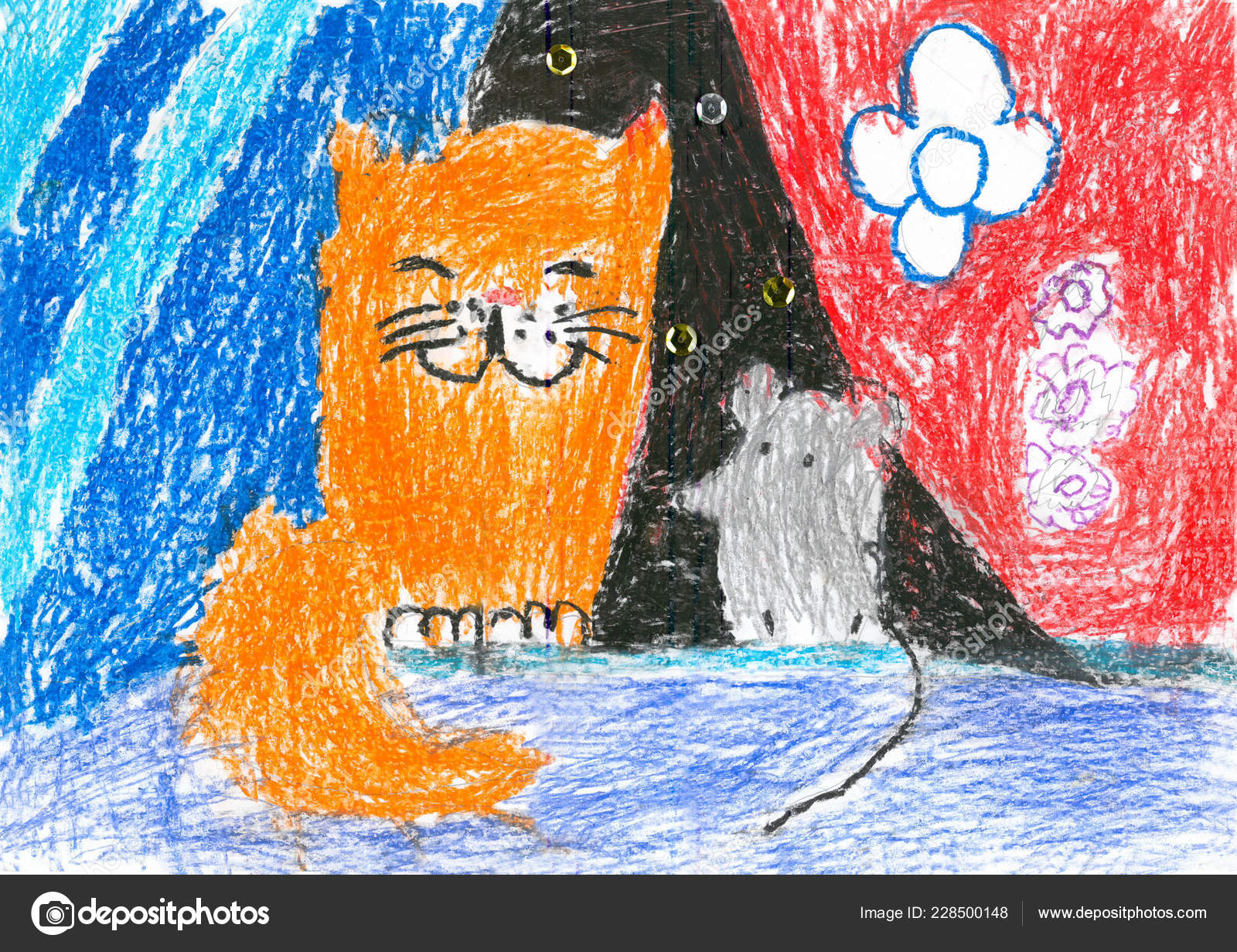 Children Drawing Cat Mouse Stock Photo Image By C Cloudsman Children Drawing Cat Mouse Stock Photo Image By C Cloudsman
