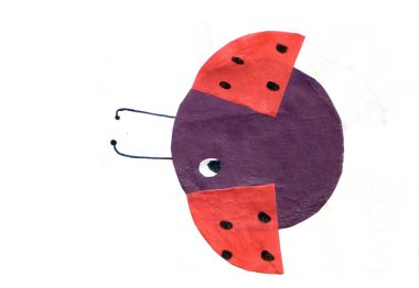 Kırmızı beetle çizim çocuklar