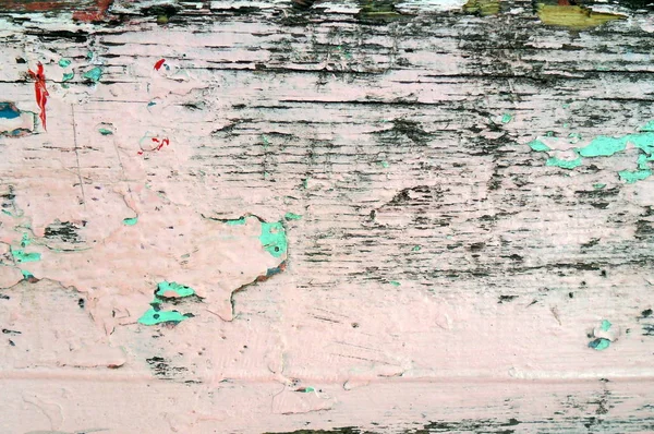 Трещина Деревянной Текстуры Окрашены Розовым — стоковое фото