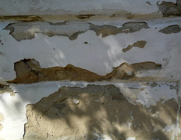 Crack Old Clay Gray Wall — Stock Photo, Image