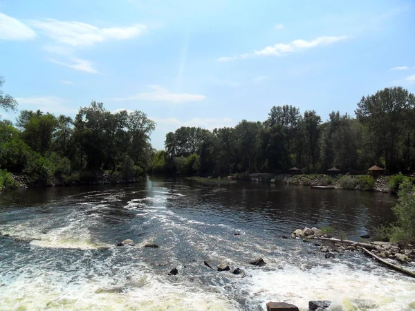 Мала Ріка Ворскла Літо Полтава Україна — стокове фото