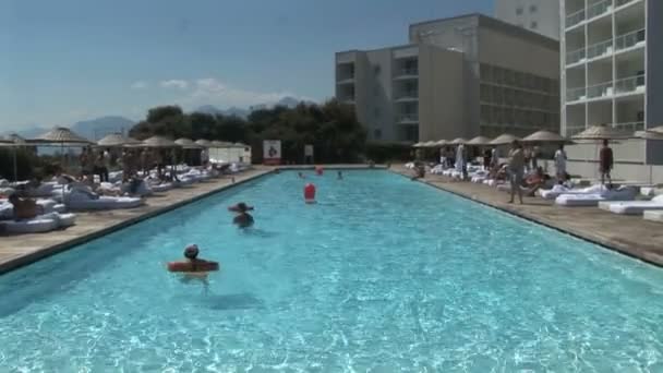 Hotel Bazén Antalya Turecko — Stock video