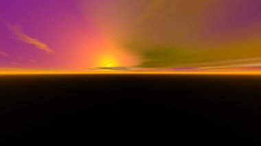 Gökyüzü 3d gün batımı kara zemin unvanlar için kolay