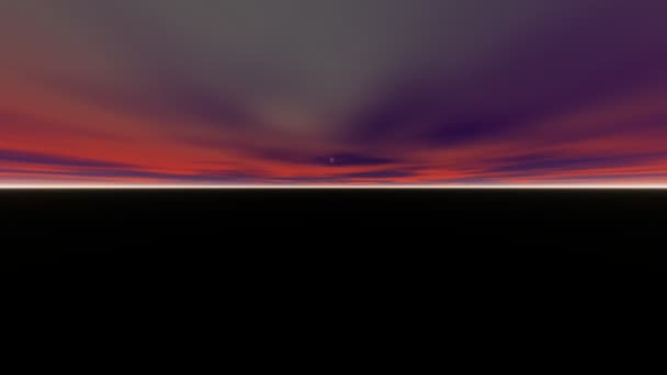 天空3D红色和蓝色的黑色地面容易为标题 — 图库视频影像