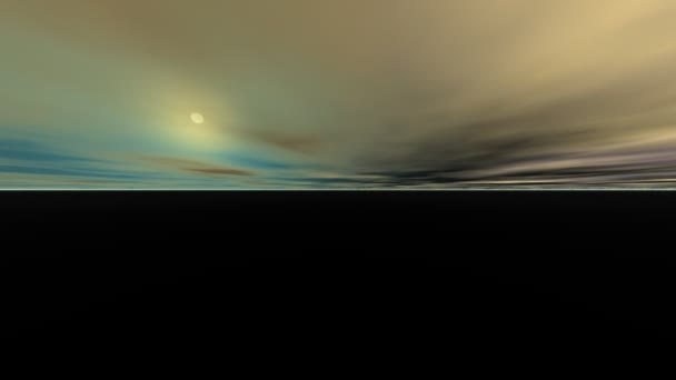 天空3D快速移动的黑色地面容易为标题 — 图库视频影像