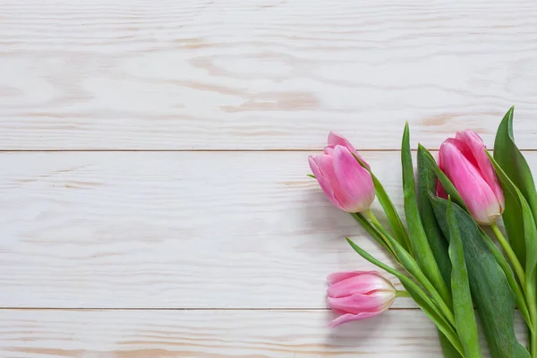 Buquê Tulipas Rosa Conceito Para Dia Dos Namorados Dia Das — Fotografia de Stock