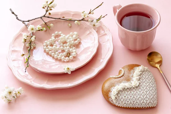 ใกล้เคียงกับกิ่งของดอกซากุระถ้วยชา — ภาพถ่ายสต็อก
