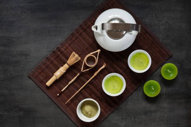 Kibrit yeşil çay töreni seti 