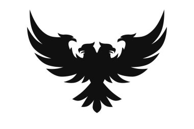 Hanedan kara kartal, atmaca ve şahin yaymak kanatlarını, beyaz arka plan üzerinde izole ayarla