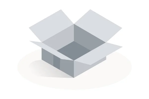 Leere Schachtel Isometrische Abbildung — Stockvektor