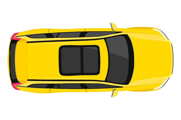 Auto Vanuit Bovenaanzicht Vectorillustratie Platte Ontwerp Auto Illustratie Voor Vervoer — Stockvector