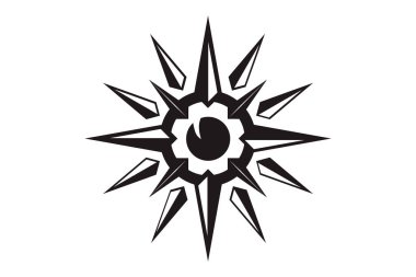 Pusula gözleri Rose rüzgarlar, kutsal simgeleri tasarım