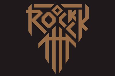 Rock saldırı. Rock müzik yaratıcı yazı Modern tarzı Grunge Poster, baskı etiket. Rock n Roll kültürü Tee baskı damga t-shirt yazı vektör çizimleri