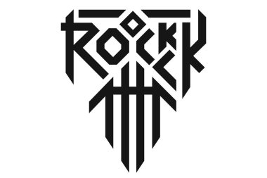 Rock saldırı. Rock müzik yaratıcı yazı Modern tarzı Grunge Poster, baskı etiket. Rock n Roll kültürü Tee baskı damga t-shirt yazı vektör çizimleri