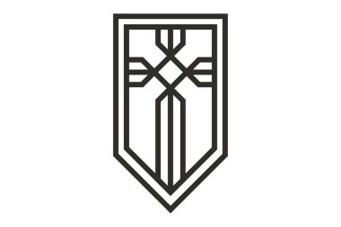 bayrak, kalkan ve kılıç, göz