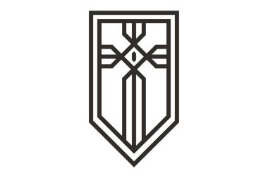 bayrak, kalkan ve kılıç, göz