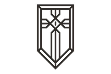 bayrak, kalkan ve kılıç, göz