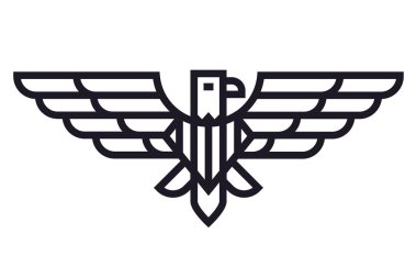 Kartal logo geometrik gösterimi