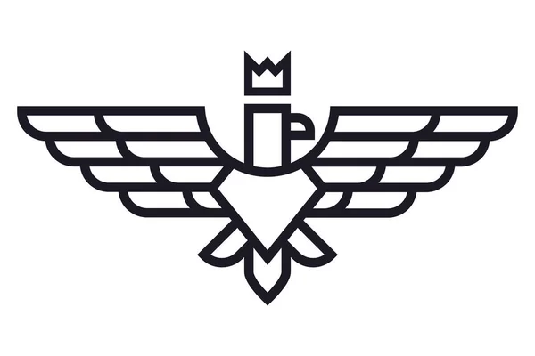 Geometrycznej Ilustracja Logo Orzeł — Wektor stockowy