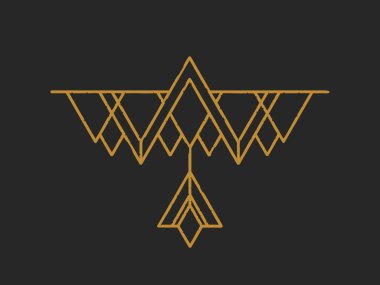 geometrik olarak kartal totem logosu